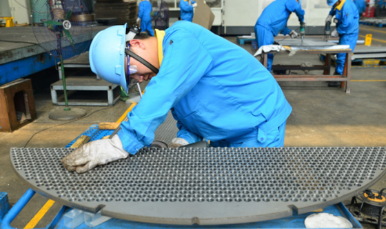 Titanium Gr1 Gr2 warmtewisselaar buisplaat SA182 F304L F316L beklede plaat buisplaten