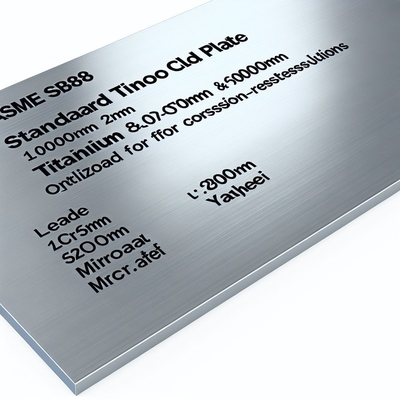 Lengte 100mm-6000mm ASME SB898 Standaard Titanium Beklede Plaat met 2207 Bekledingsmetaal Grade voor Corrosiebestendige Oplossingen