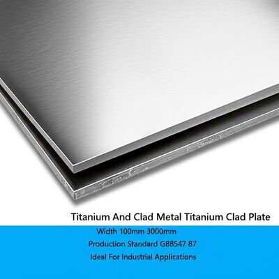 Titanium en bekleed metaal Titanium bekleed plaat Breedte 100mm 3000mm Productie standaard GB8547 87 Ideaal voor industriële toepassingen
