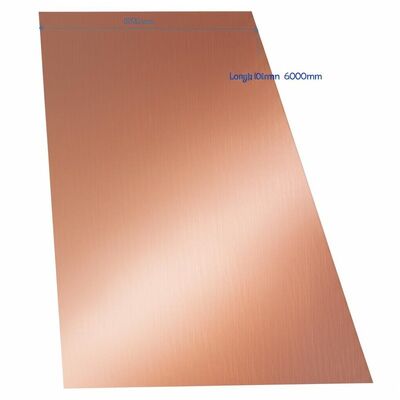 Lange 100 mm 6000 mm koperplaat ASTM B898 Plaat van metaal ontworpen voor elektromechanische en structurele fabricage
