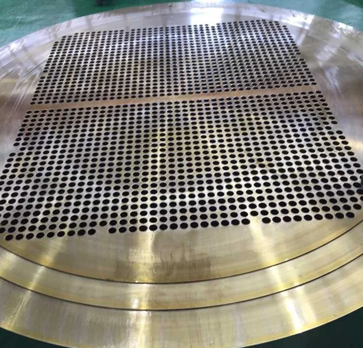 304L met koper beklede plaat ASTM C52100 met messing beklede buisplaat voor industriële warmtewisselaar