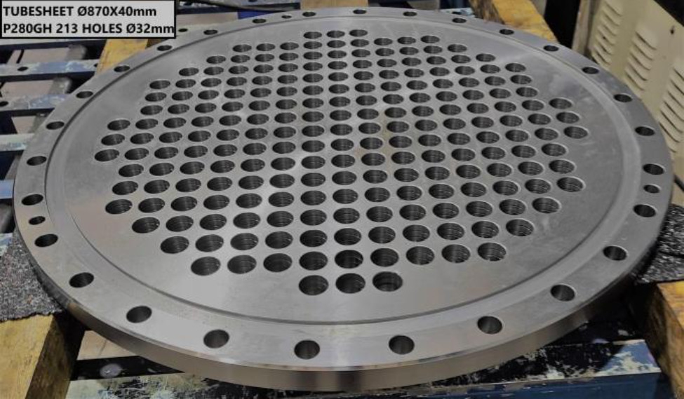 Titanium Gr1 Gr2 warmtewisselaar buisplaat SA182 F304L F316L beklede plaat buisplaten