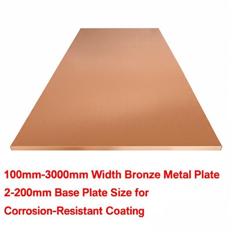100mm-3000mm Breedte Bronzen Metalen Plaat 2-200mm Basisplaatgrootte voor Corrosiebestendige Coating
