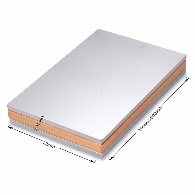 2-12 mm Dikte Titanium beklede plaat met koper beklede metalen materiaal 100 mm-6000 mm Lengte