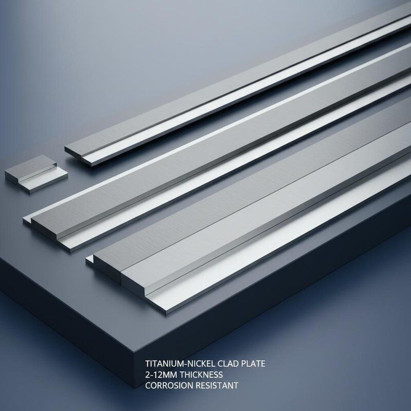 2 tot en met 12 mm dikte Titanium beklede plaat met nikkel beklede metalen materiaal lengte variërend van 100 mm tot 6000 mm voor corrosiebestendigheid
